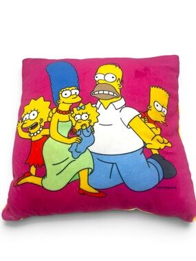 The Simpsons Pillow Cushion Homer Bart Marge Lisa Plush Decor Colorful